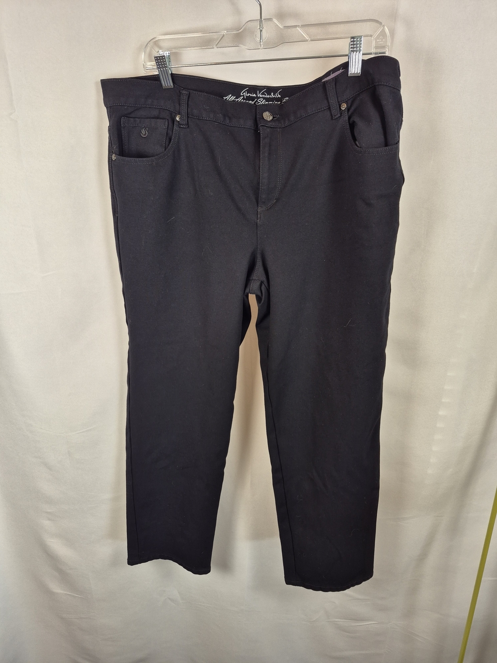 Womens GV Black Jeans - Classic Straight Fit 18w Short